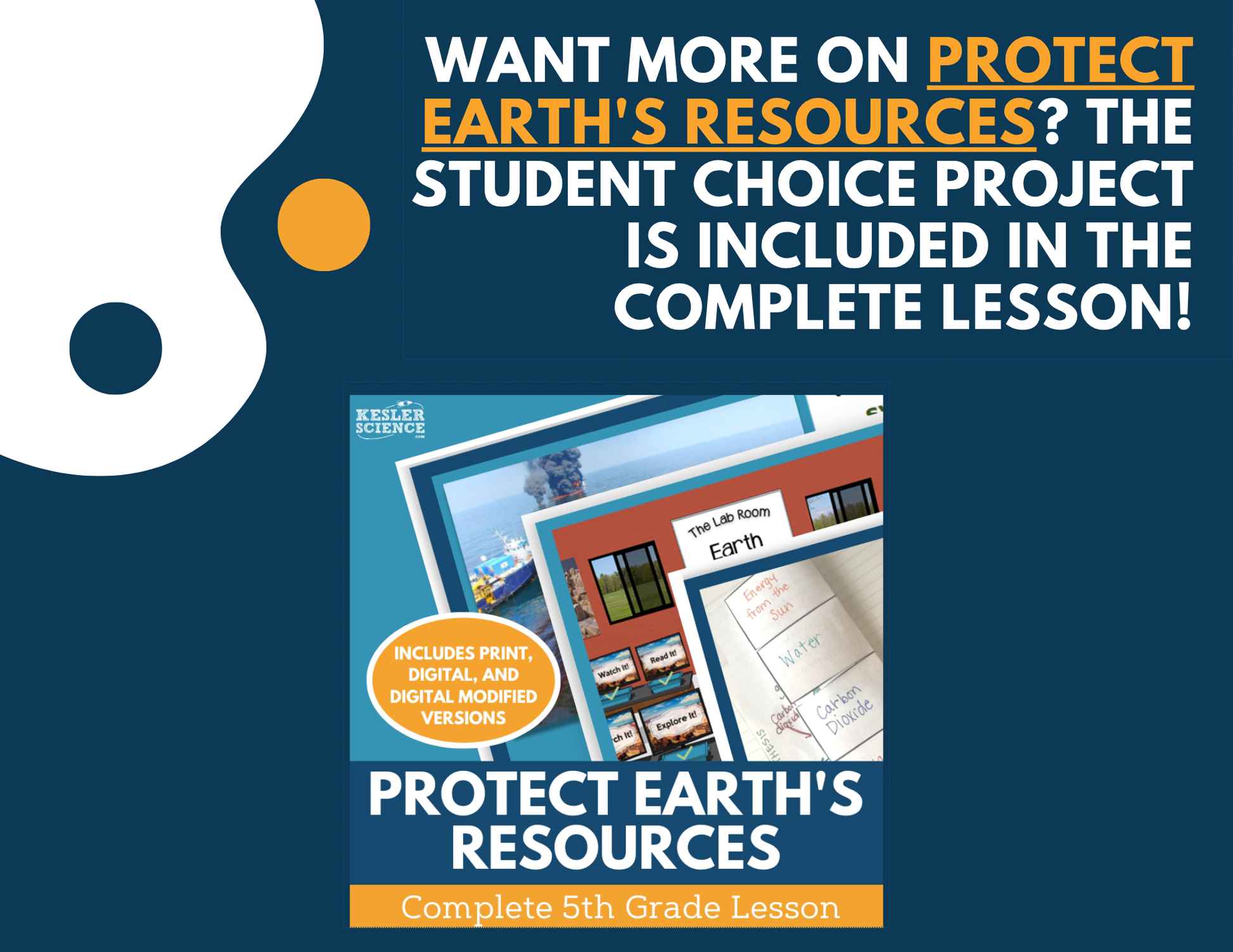 Protect Earth’s Resources - Student Choice Projects - 5th Grade