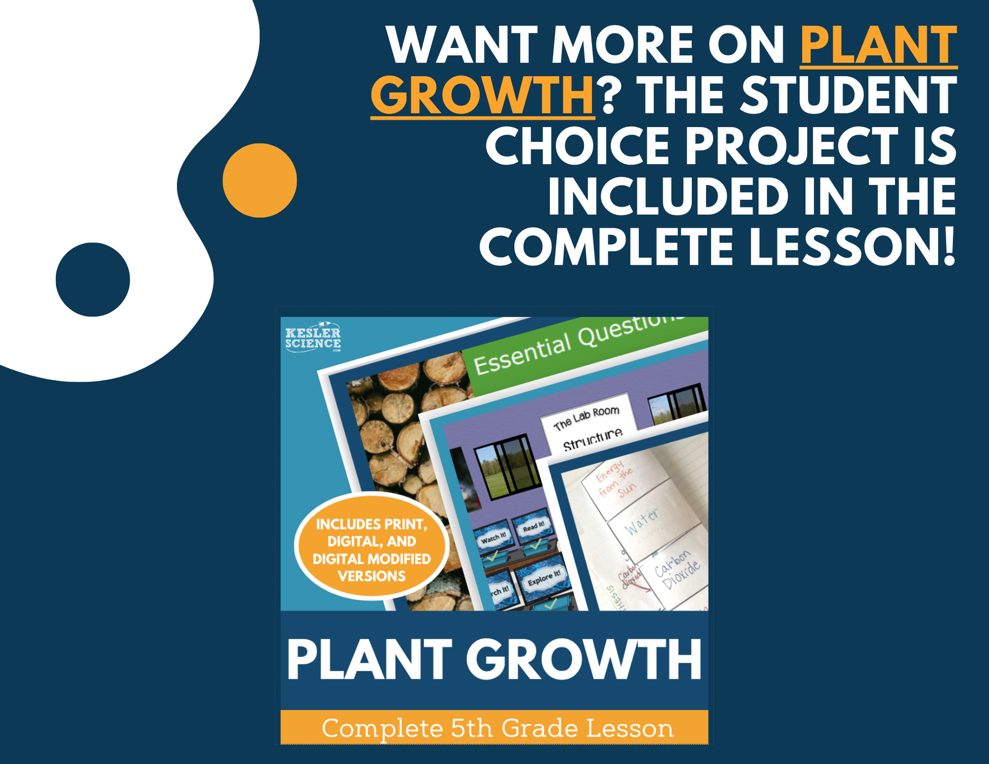 Plant Growth - Student Choice Projects - 5th Grade