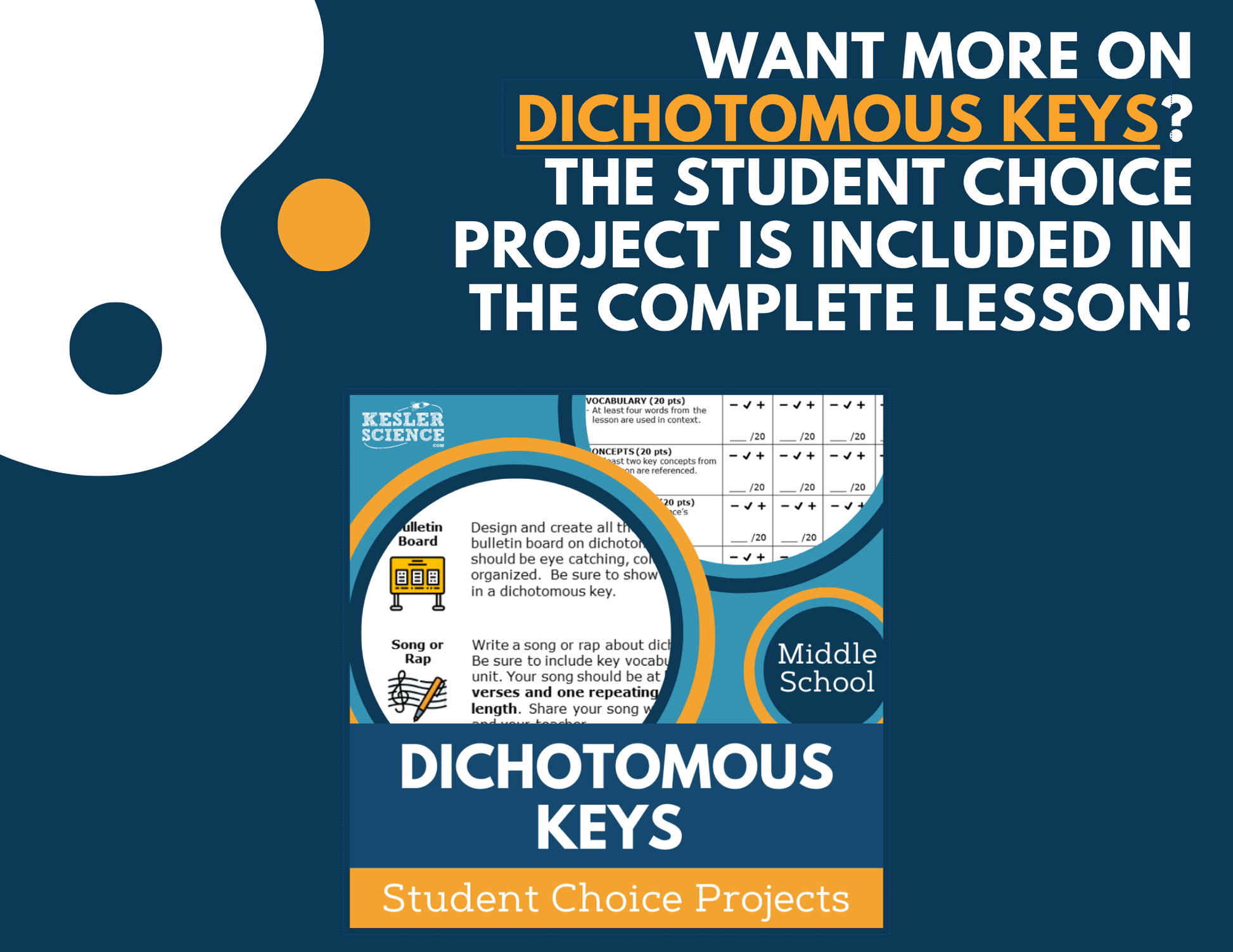 Dichotomous Keys - Student Choice Projects - MS