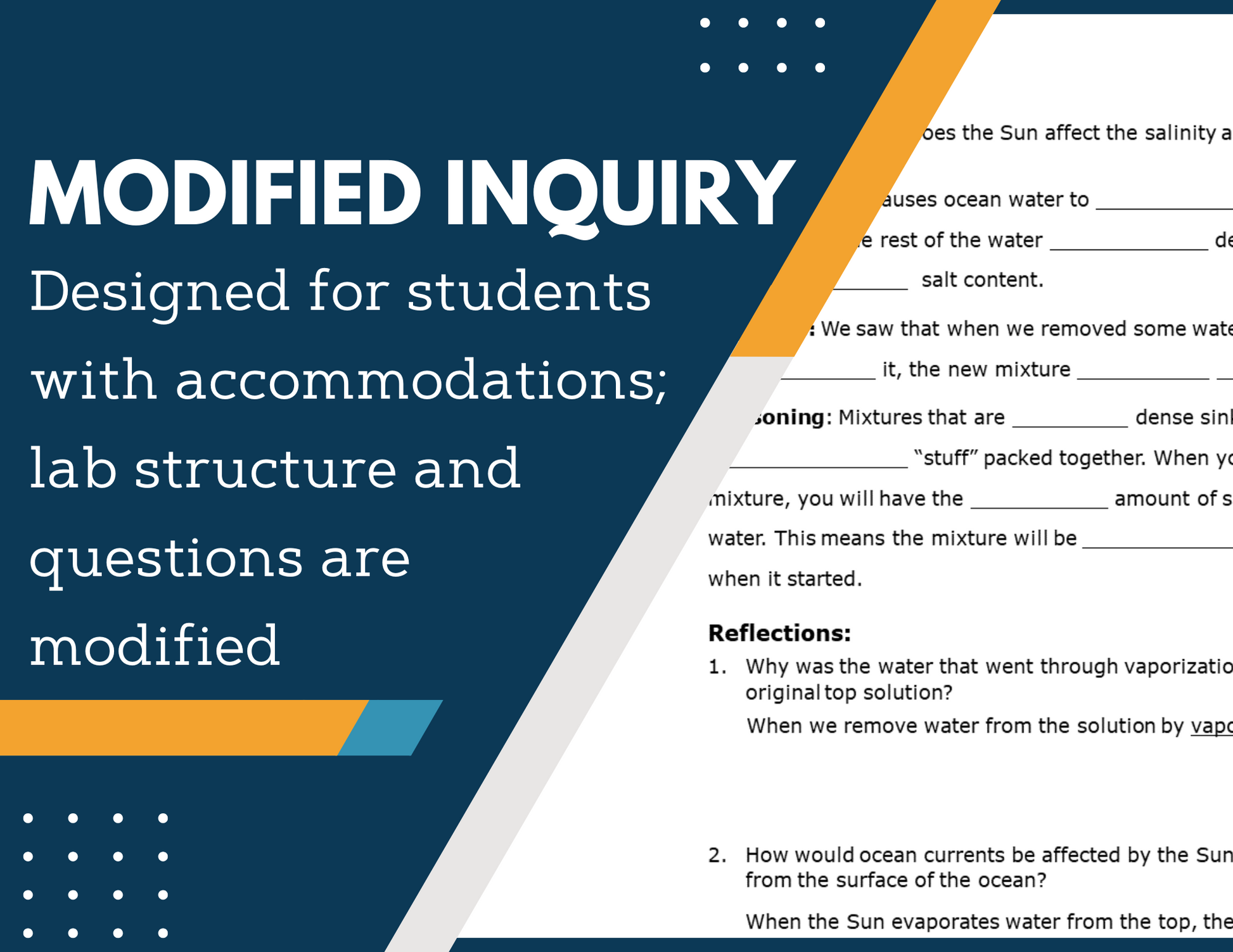 Oceans Inquiry Lab - NGSS MS LS2-4