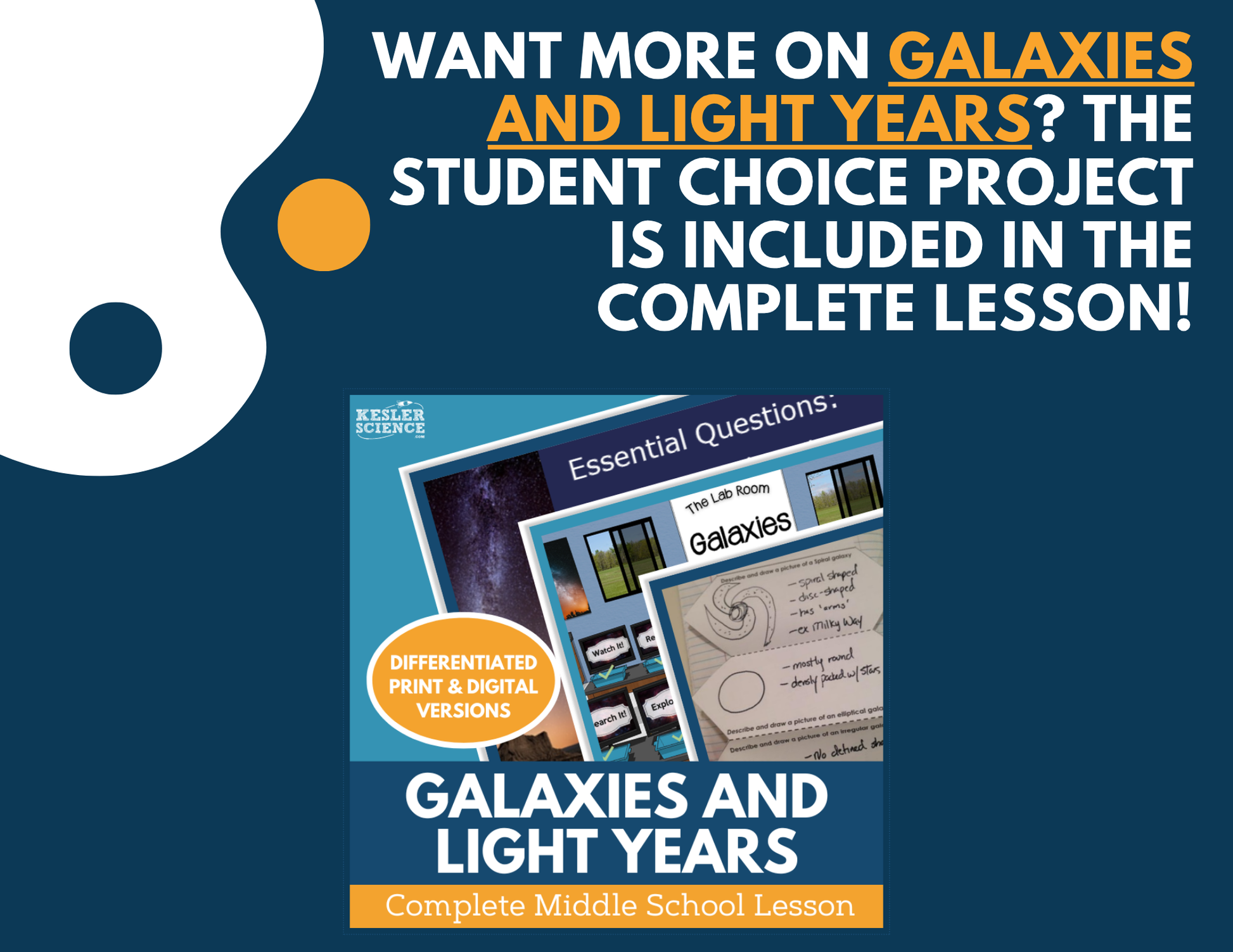 Galaxies & Light Years - Student Choice Projects - MS