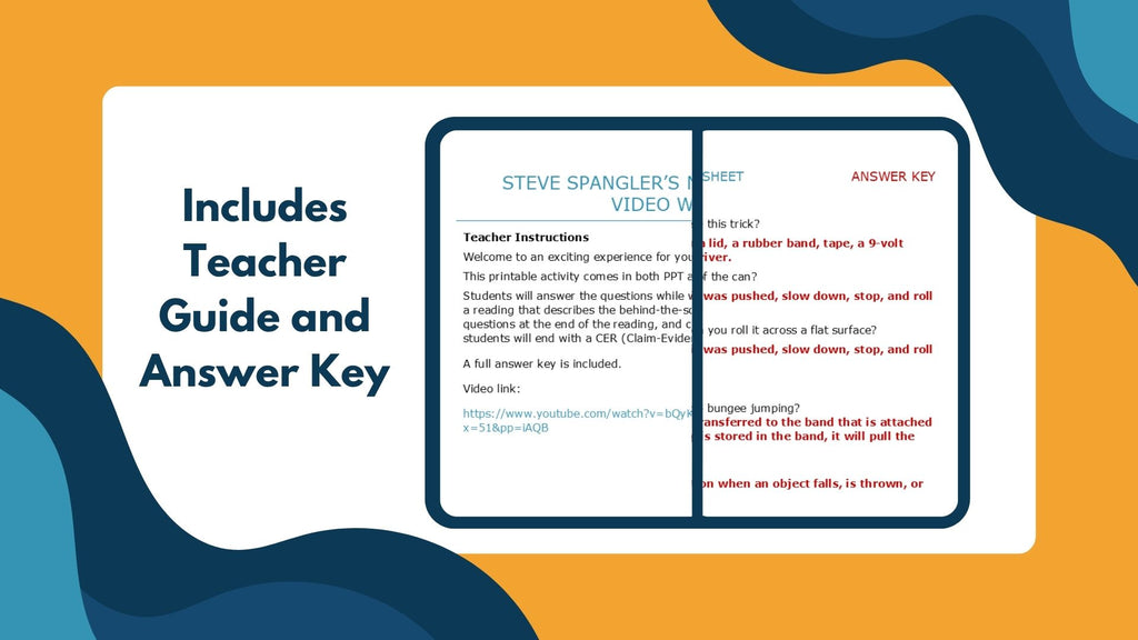 Magic Rollback Can - Spangler Video Worksheets with CER