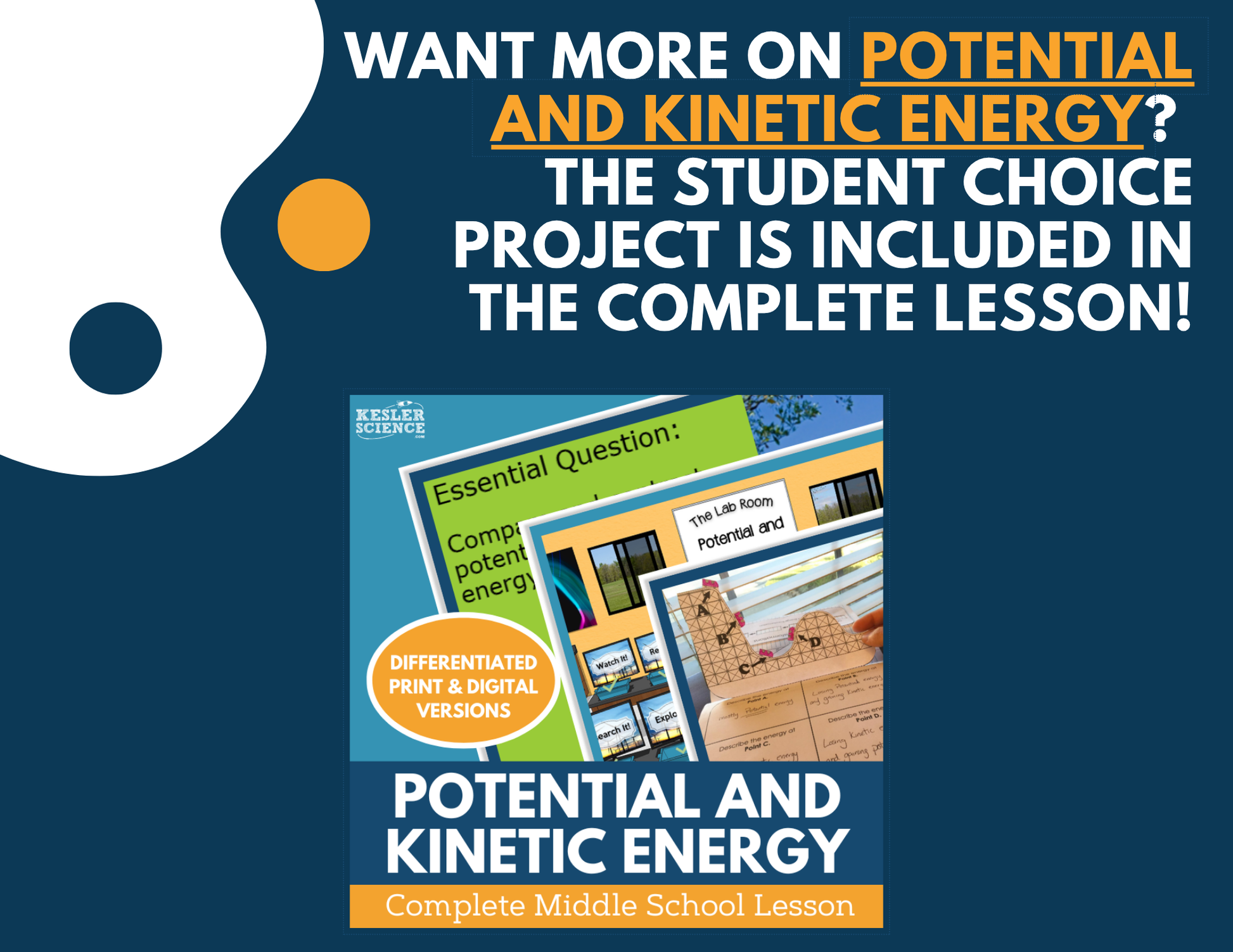 Potential & Kinetic Energy - Student Choice Projects - MS