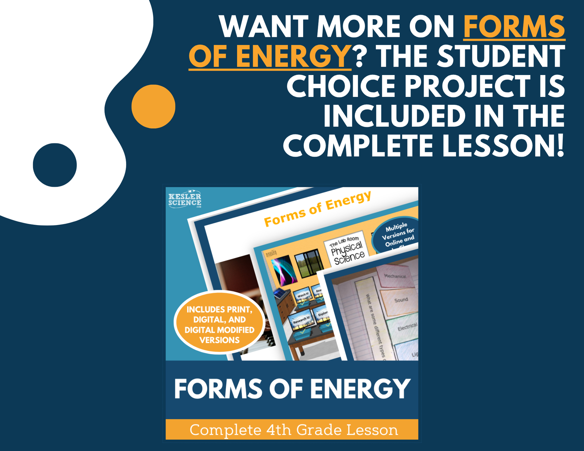 Forms of Energy - Student Choice Projects - 4th Grade