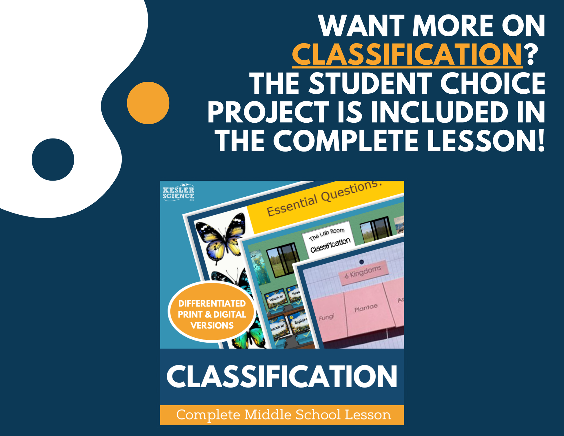 Classification of Living Things - Student Choice Projects - MS