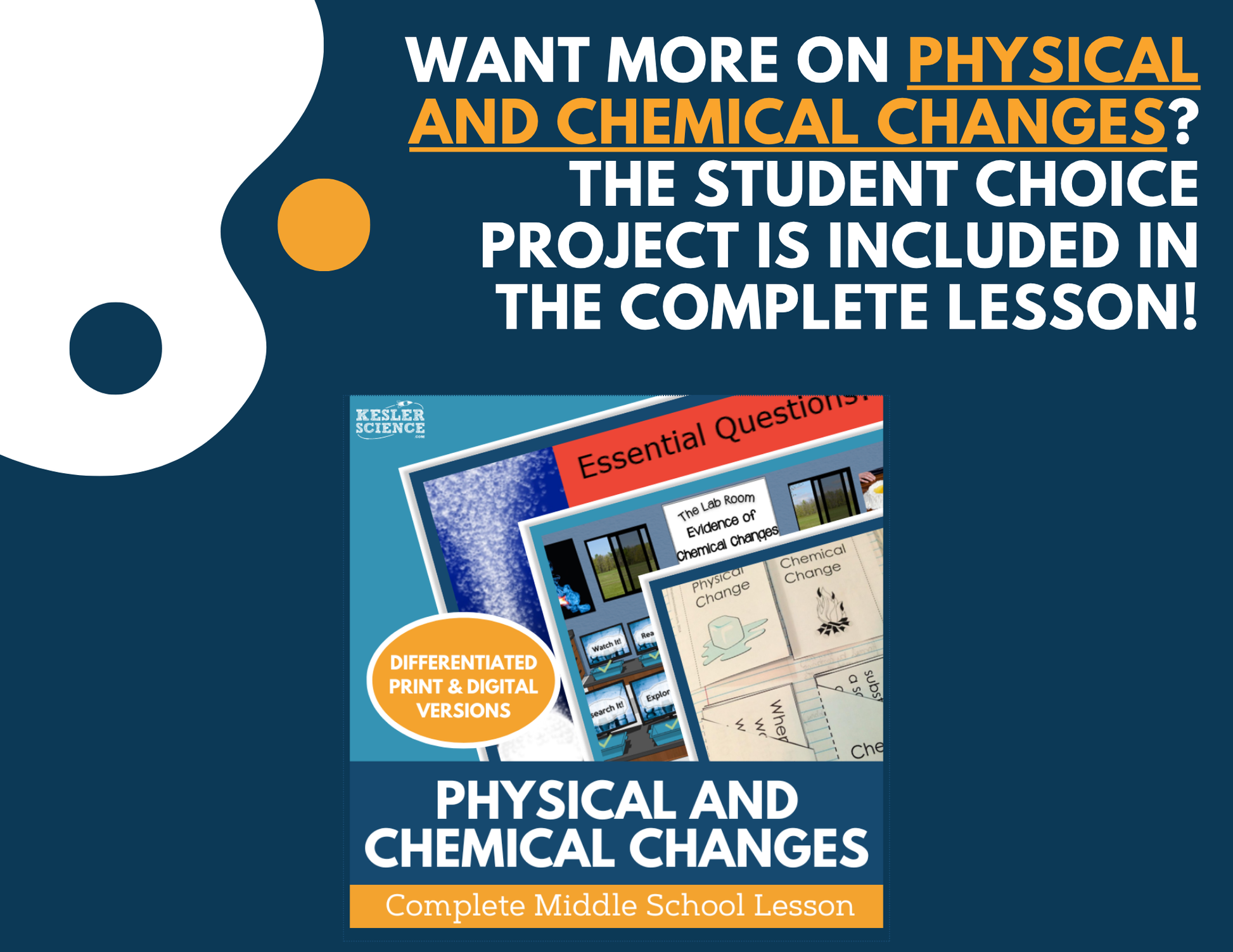 Physical & Chemical Changes - Student Choice Projects - MS