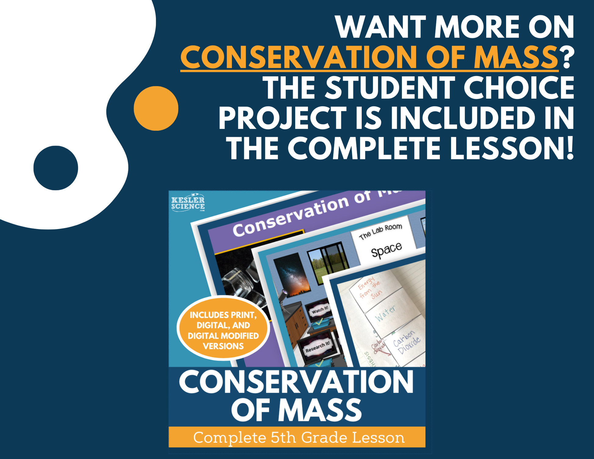 Conservation of Mass - Student Choice Projects - 5th Grade