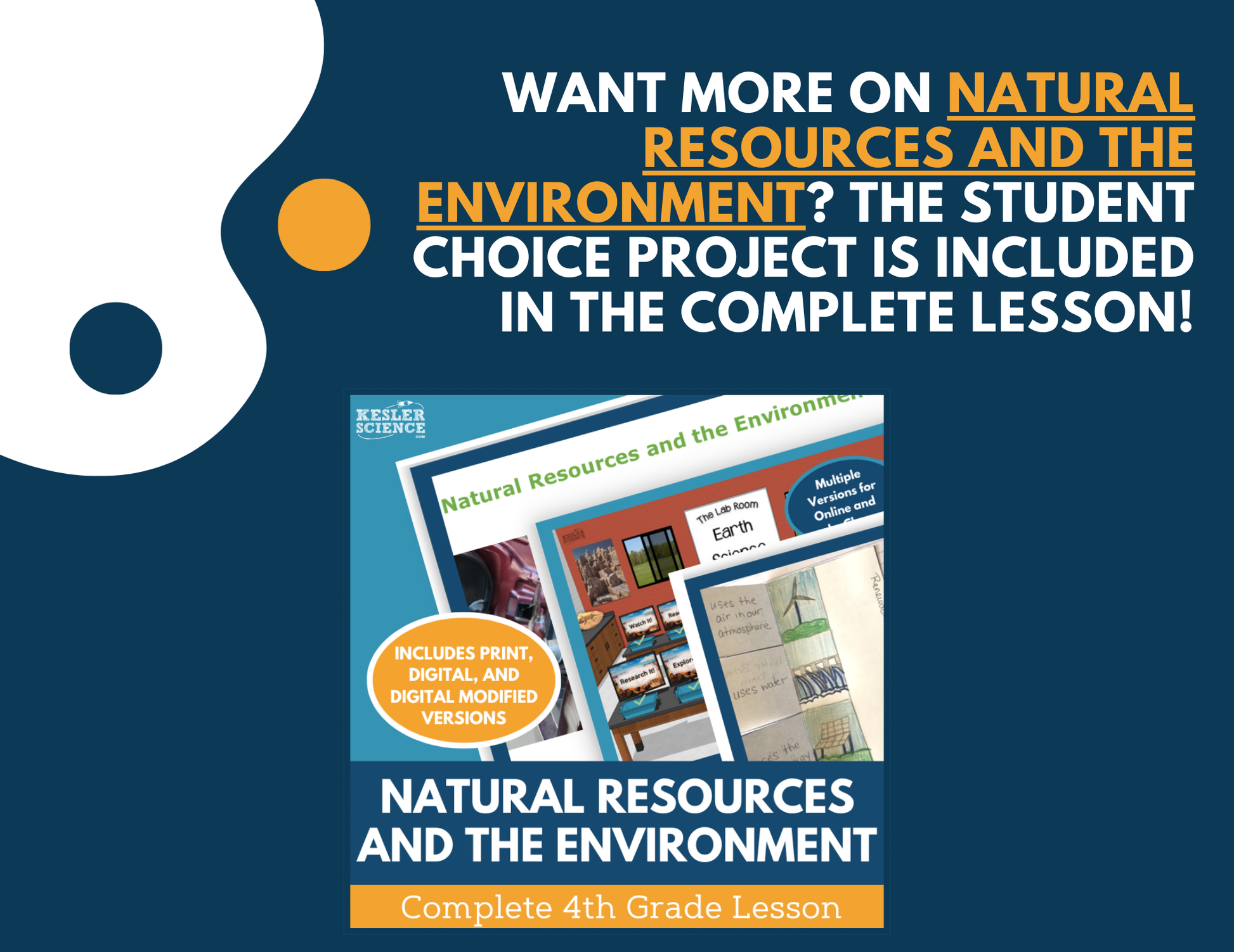Natural Resources & the Environment - Student Choice Projects - 4th Grade