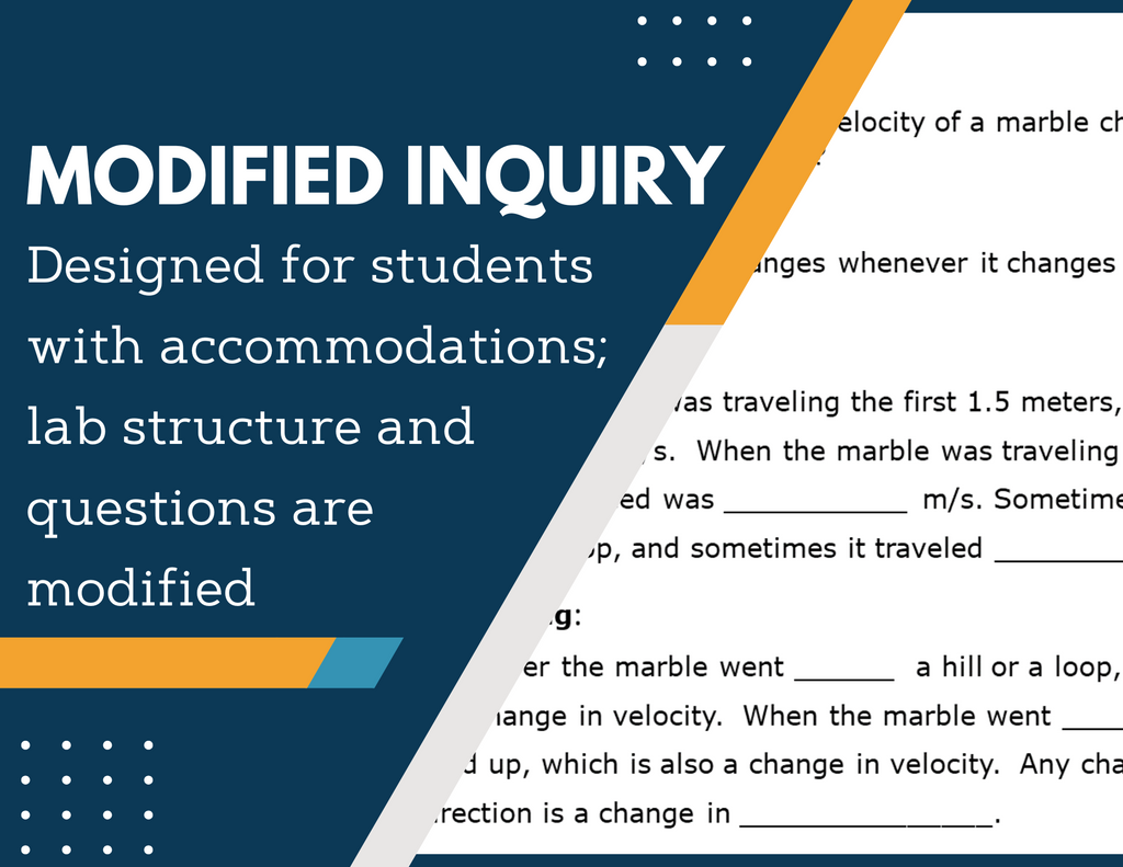Acceleration Inquiry Lab - MS 6-8 Science TEKS