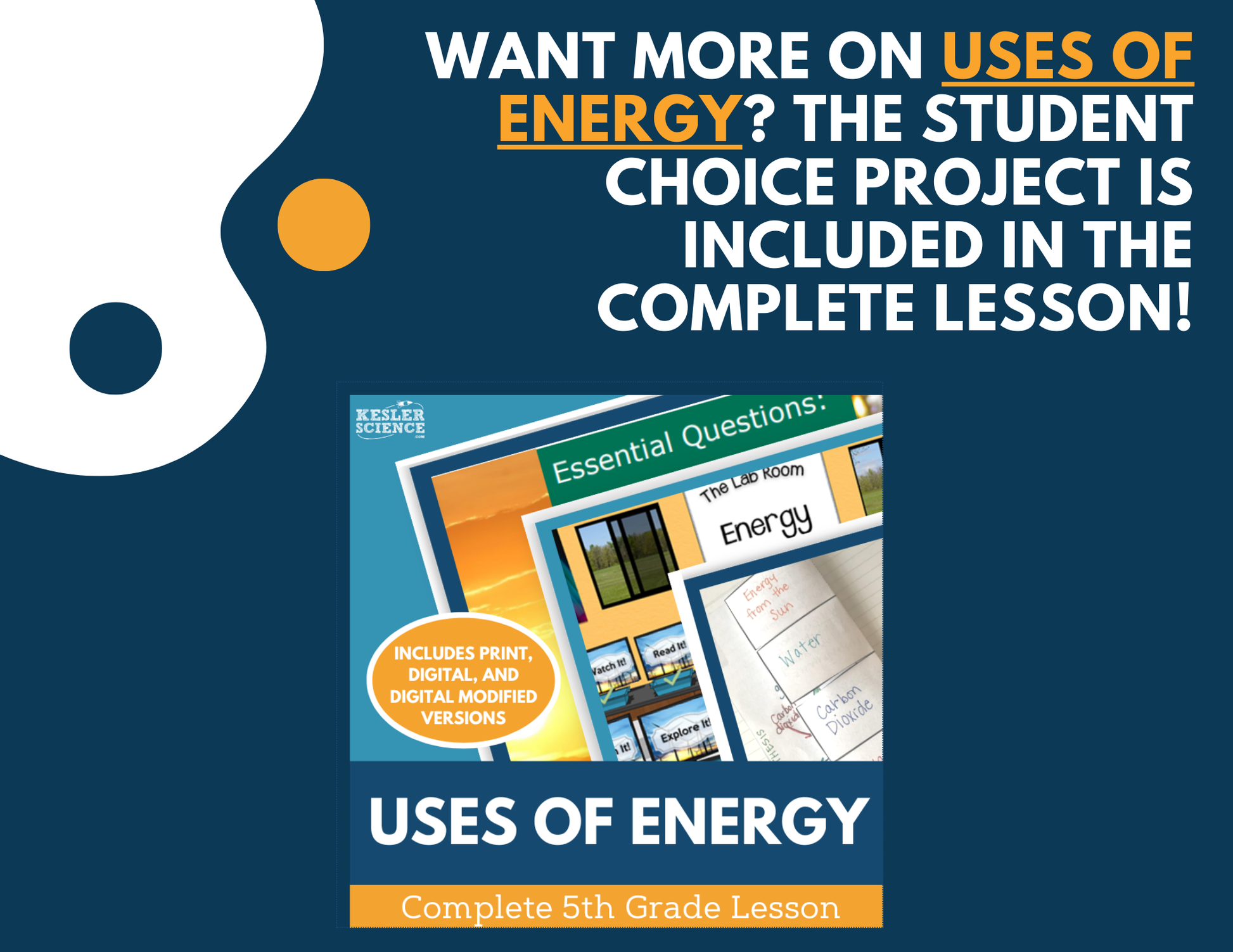 Uses of Energy - Student Choice Projects - 5th Grade