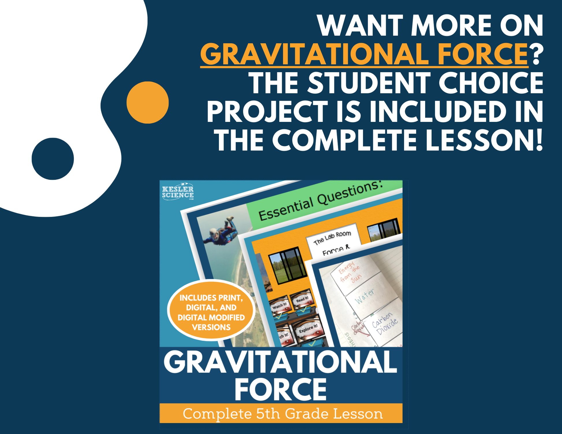 Gravitational Force - Student Choice Projects - 5th Grade