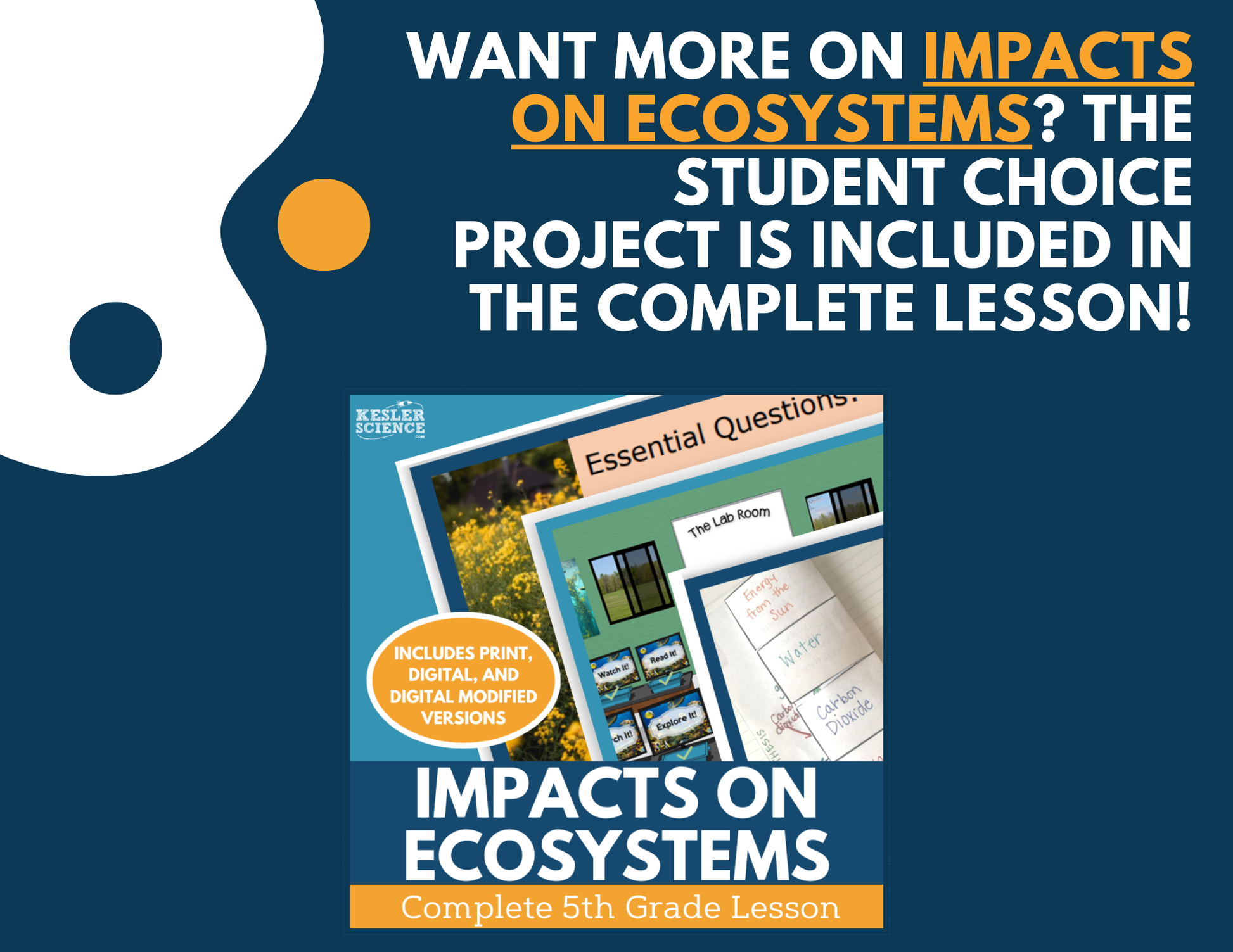 Impact on Ecosystems - Student Choice Projects - 5th Grade