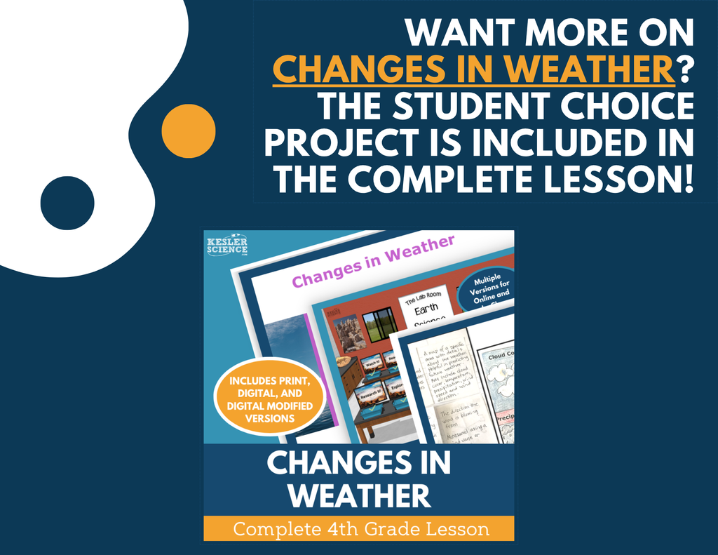 Science 4 Project Weather Changes in Weather - Student Choice Projects - Grades 4-6 – Kesler ...