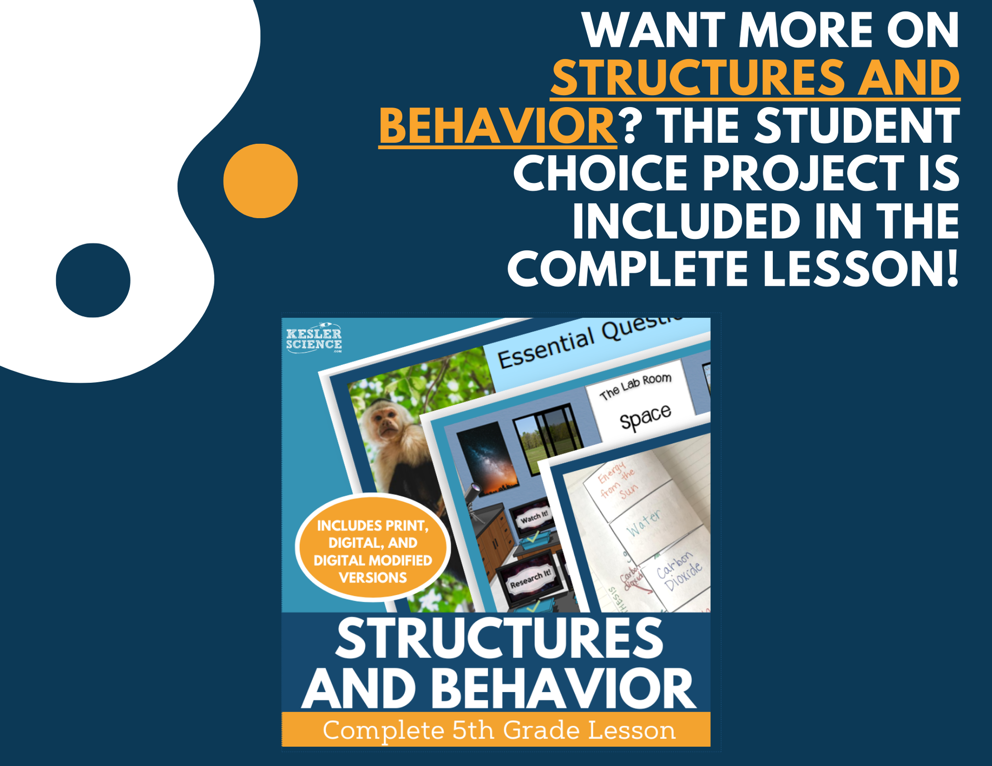Structures & Behaviors - Student Choice Projects - 5th Grade
