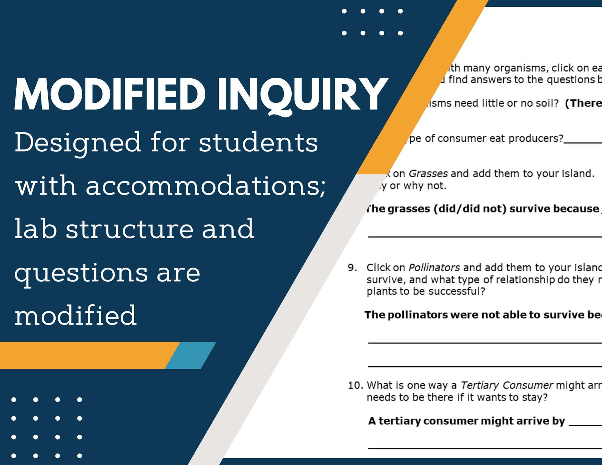 Succession Inquiry Lab - MS 6-8 Science TEKS