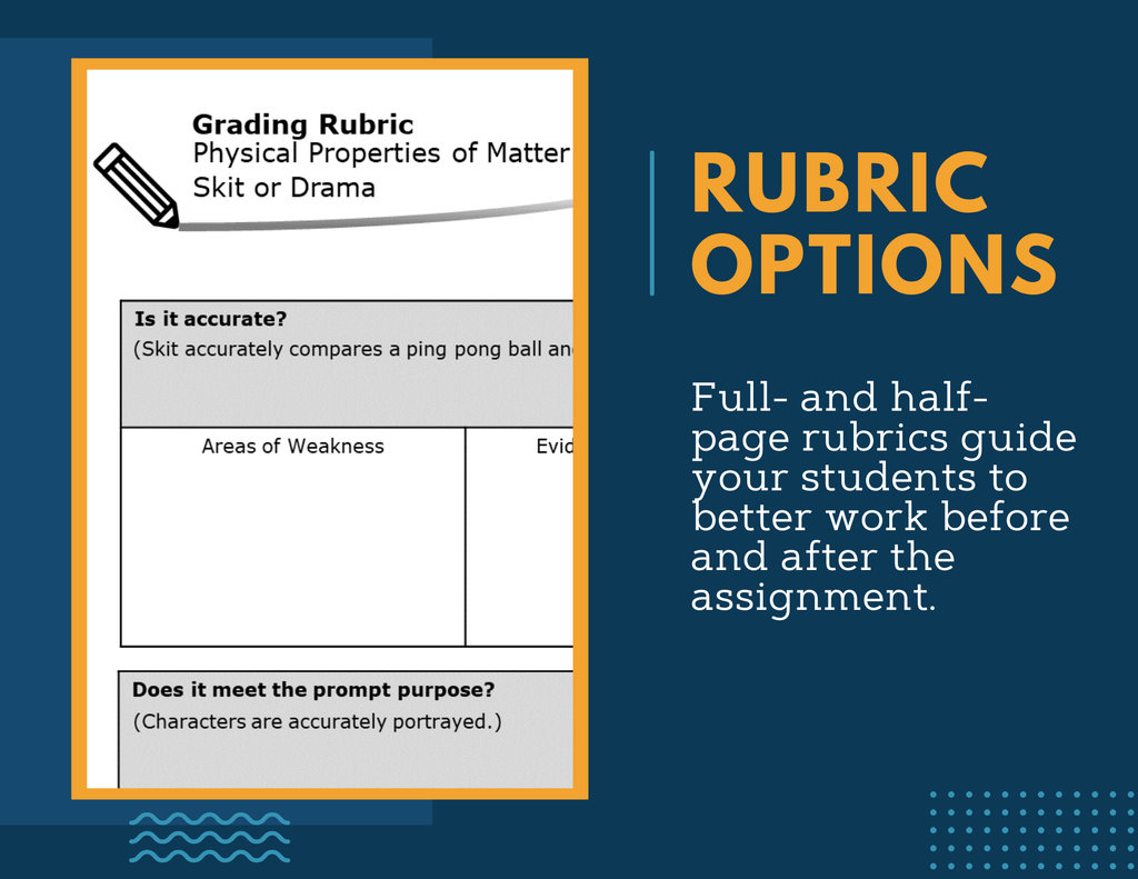 Writing Prompts - Physical Properties of Matter - 4th Gr