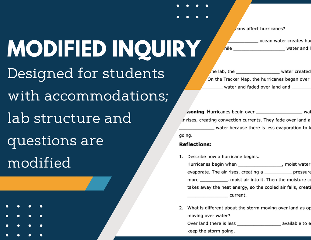 Weather Bundle - Print Inquiry Labs with CER - Grades 6-8