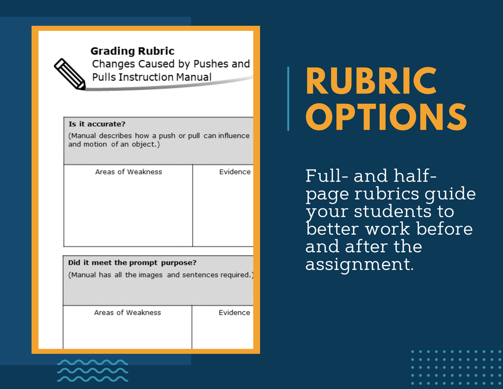 Writing Prompts - Changes Caused by Pushes & Pulls - 3rd Gr