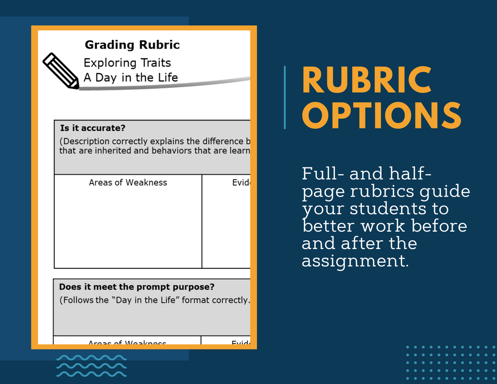 Writing Prompts - Exploring Traits - 4th Gr