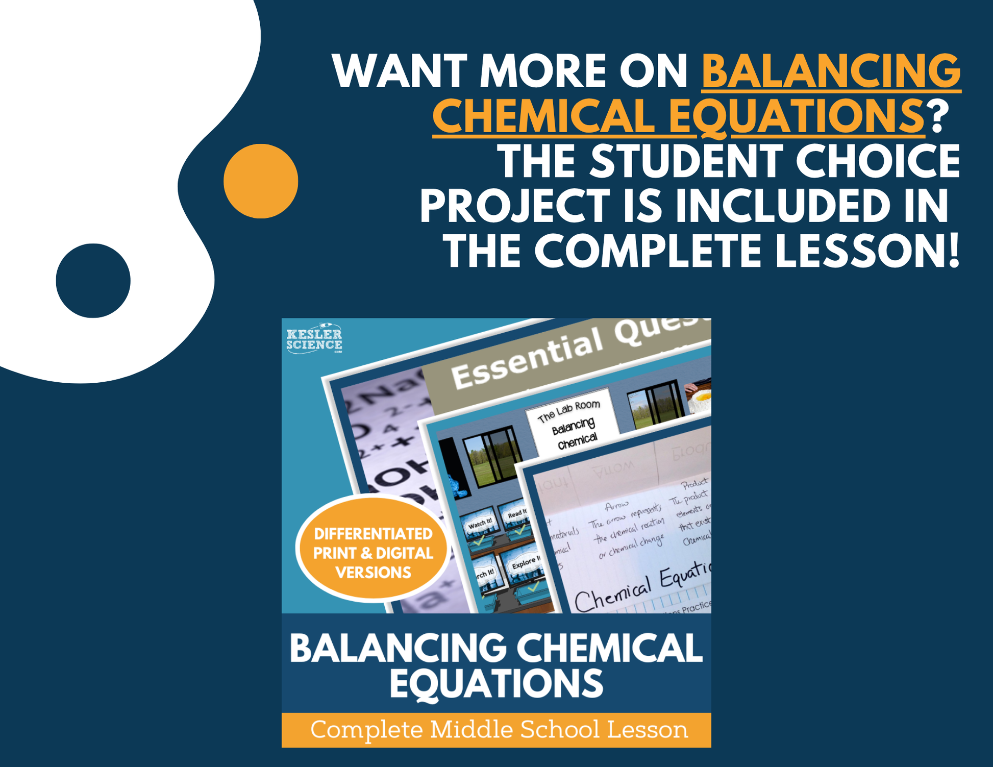 Balancing Chemical Equations - Student Choice Projects - MS
