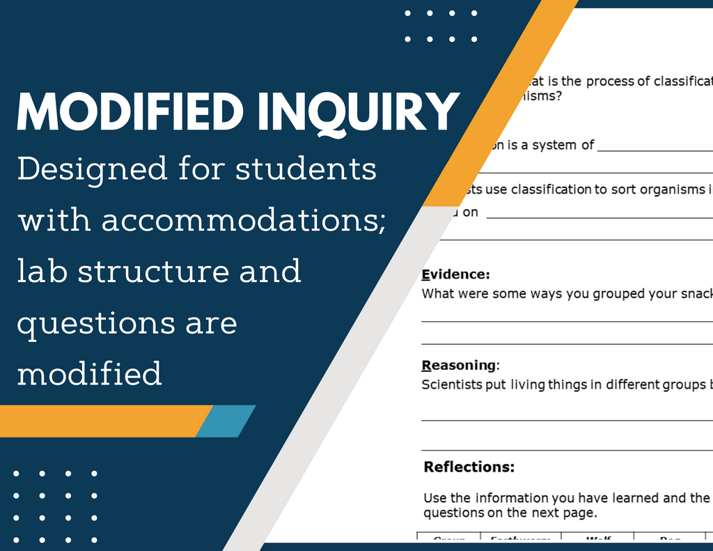 Classification Inquiry Lab - MS 6-8 Science
