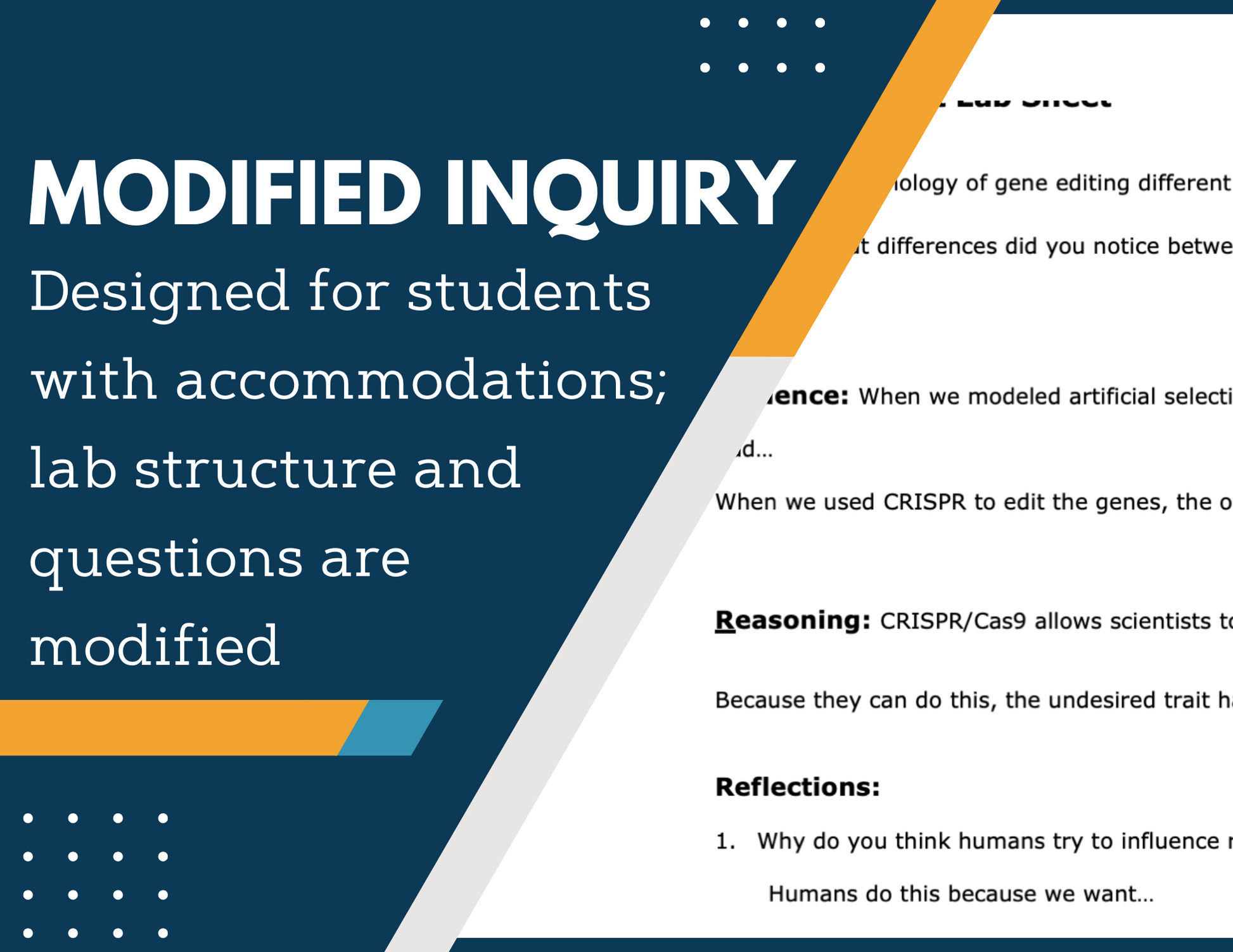 Selective Breeding: CRISPR Technology Inquiry Lab - NGSS MS LS4-5