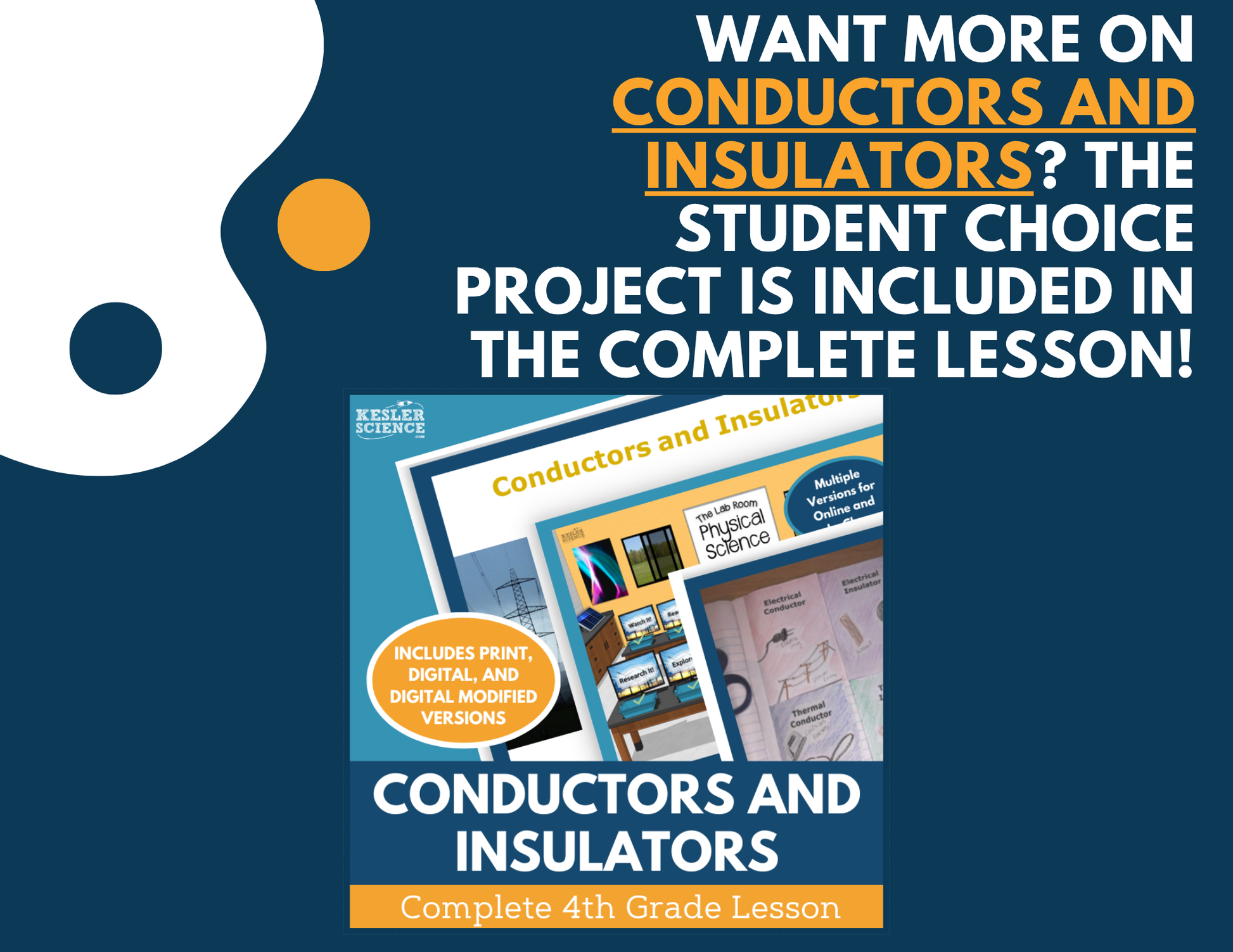 Conductors & Insulators - Student Choice Projects - 4th Grade