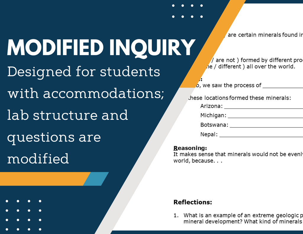 Geosciences - Mineral Distribution Inquiry Lab - NGSS MS ESS3-1