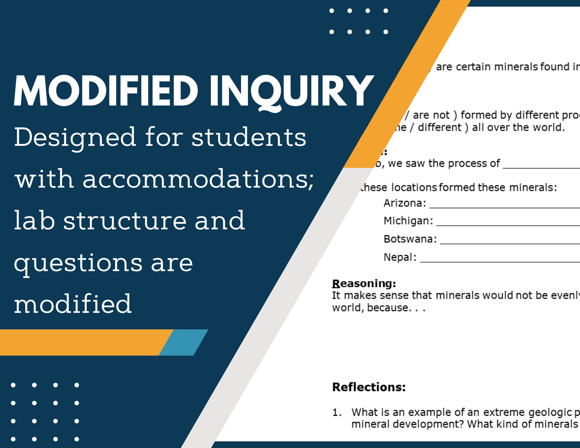 Geosciences - Mineral Distribution Inquiry Lab - NGSS MS ESS3-1