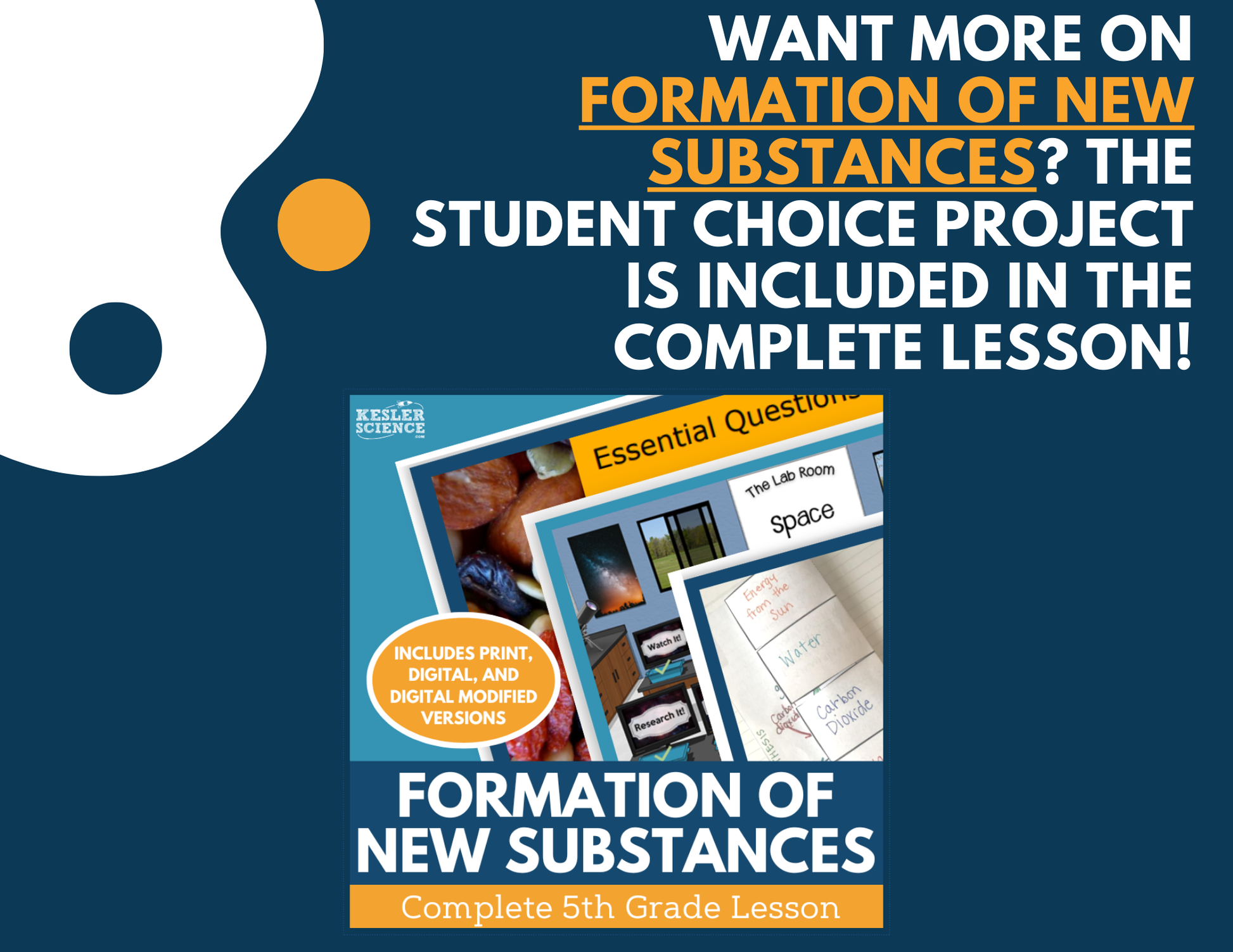 Formation of New Substances - Student Choice Projects - 5th Grade