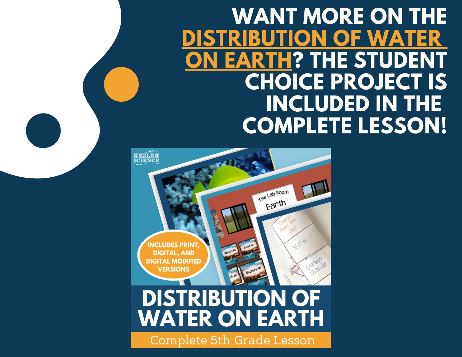 Distribution of Water on Earth - Student Choice Projects - 5th Grade