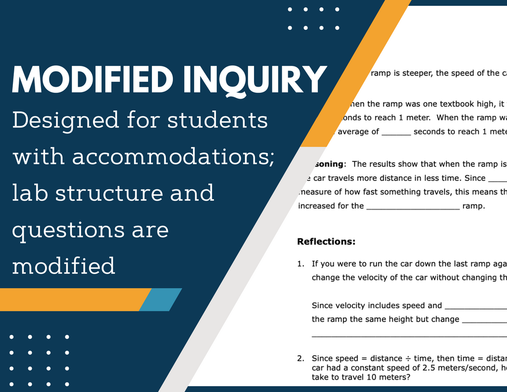 Force & Motion Bundle - Print Inquiry Labs with CER - Grades 6-8