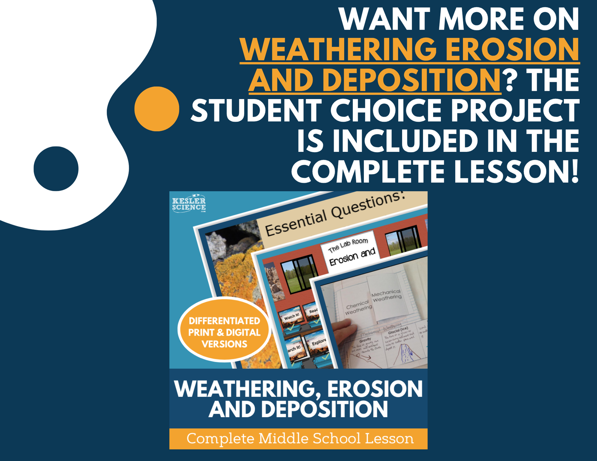 Weathering, Erosion, & Deposition - Student Choice Projects - MS