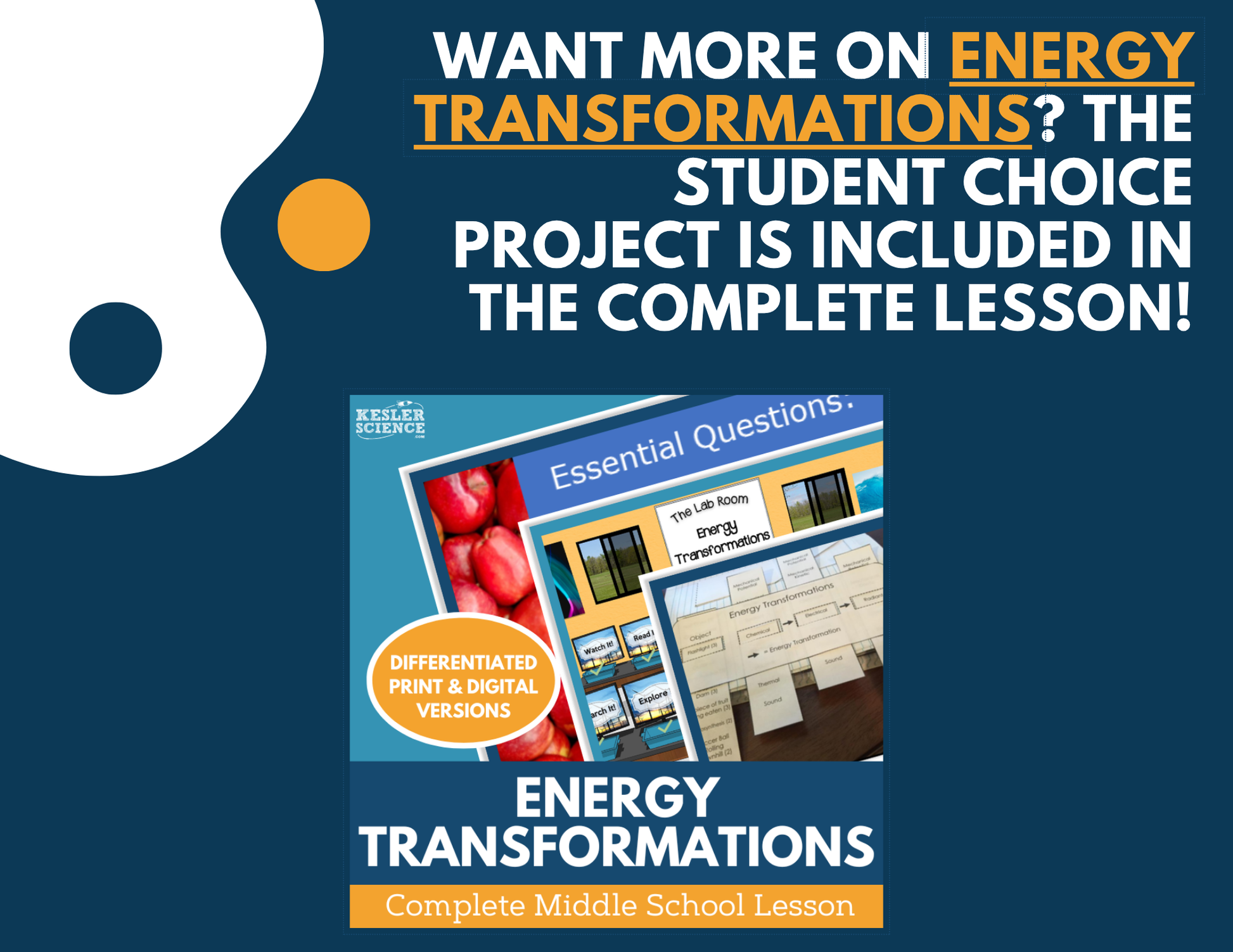 Energy Transformations - Student Choice Projects - MS