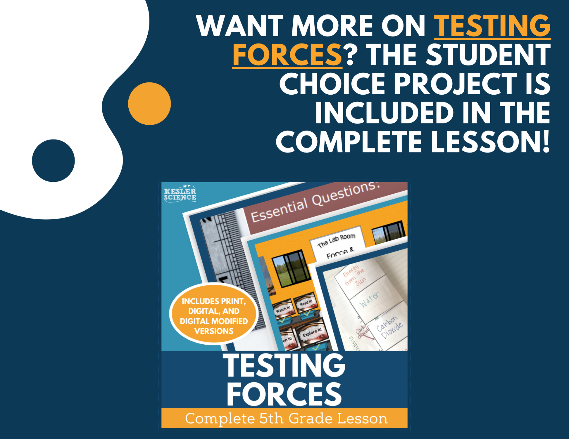 Testing Forces - Student Choice Projects - 5th Grade