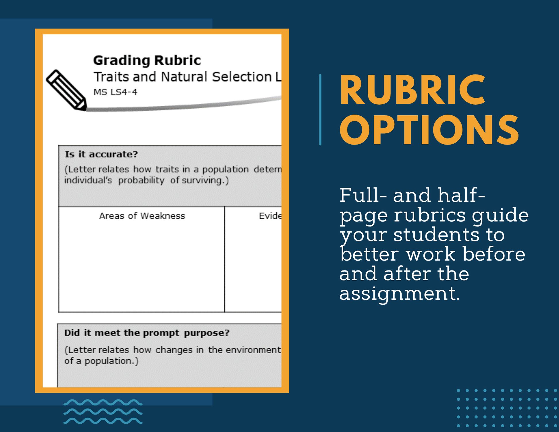 Writing Prompts - Traits & Natural Selection - MS 6-8 NGSS