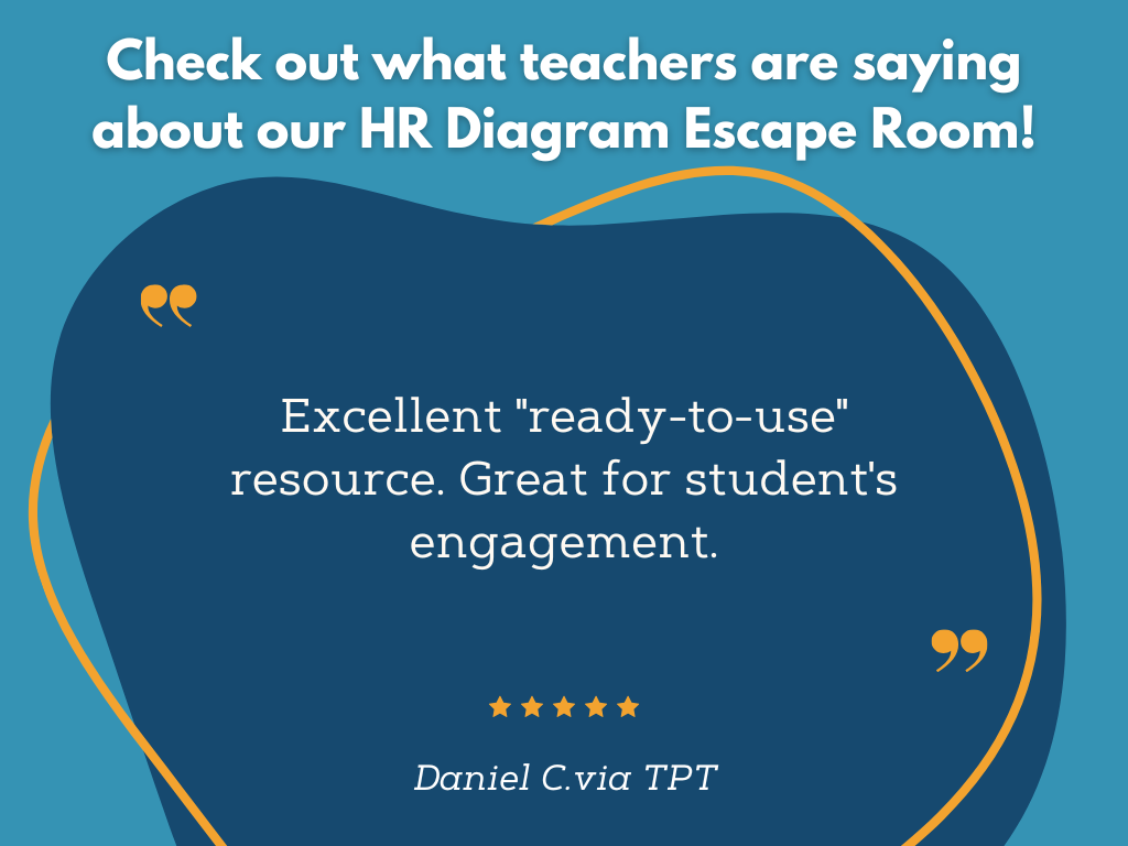 H-R Diagram Escape Room - 6th 7th 8th Grade Science Activity