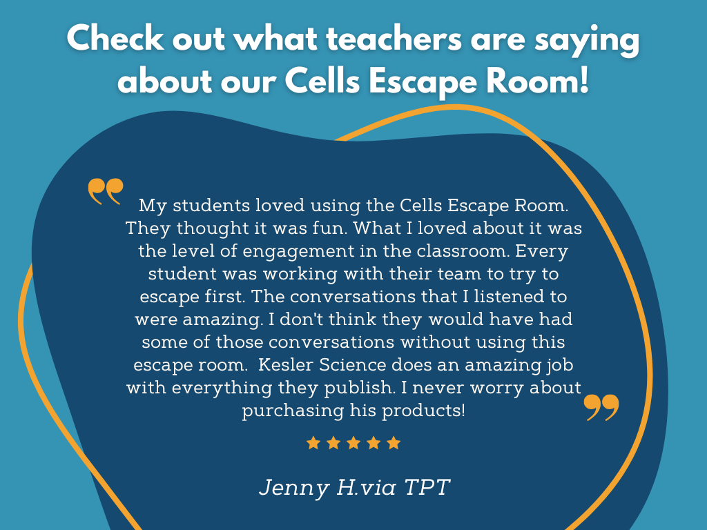 Cells Escape Room - 6th 7th 8th Grade Science Review Activity