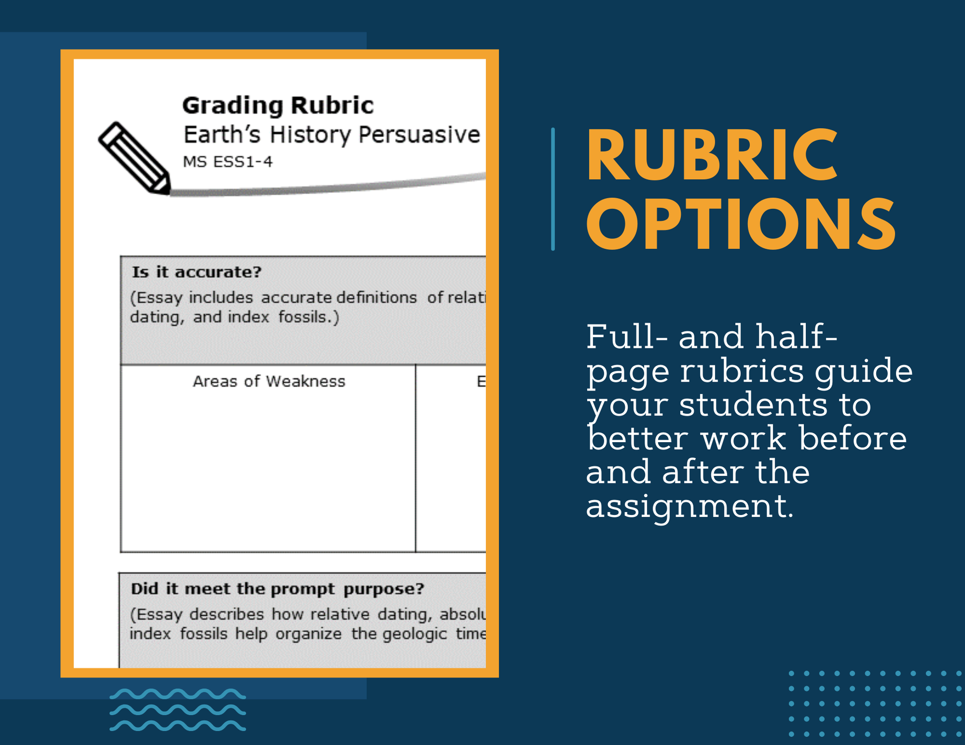 Writing Prompts - Earth's History - MS 6-8 NGSS