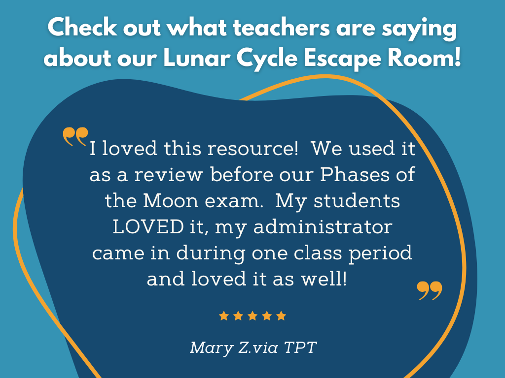 Lunar Cycle Escape Room - 6th 7th 8th Grade Science Review Activity