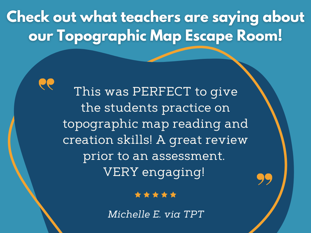 Topographic Maps Escape Room - 6th 7th 8th Grade Science Review Activity