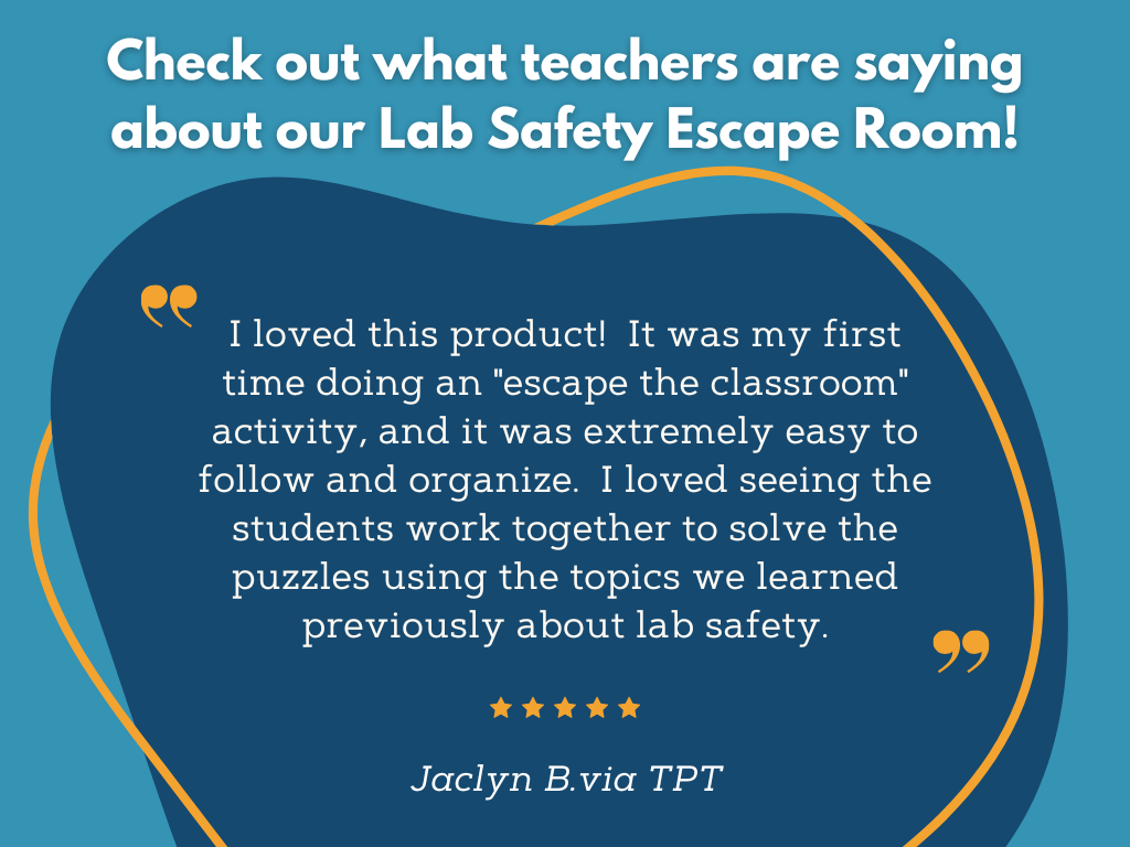 Lab Safety Escape Room - 6th 7th 8th Grade Science Review Activity