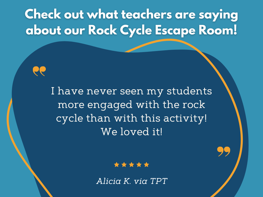 Rock Cycle Escape Room - 6th 7th 8th Grade Science Review Activity