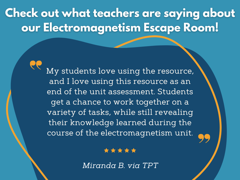 Electromagnetism Escape Room - 6th 7th 8th Grade Science Review Activity
