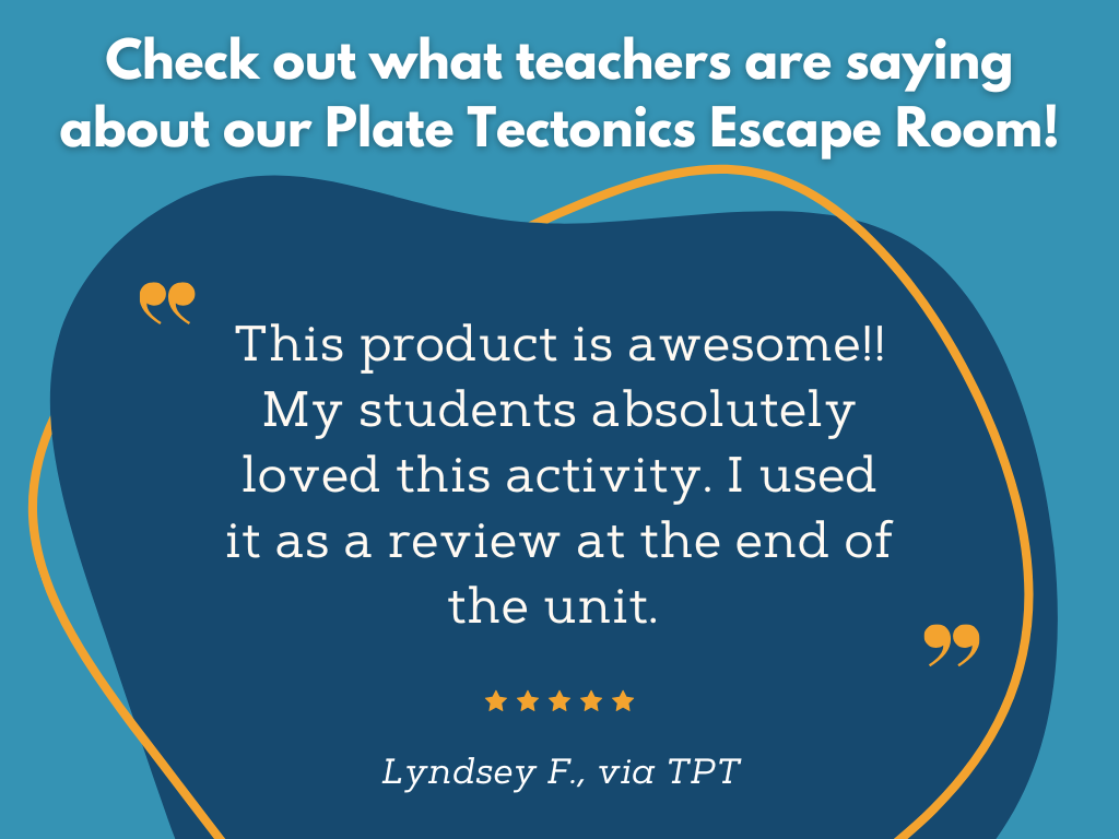 Plate Tectonics Escape Room - 6th 7th 8th Grade Science Review Activity