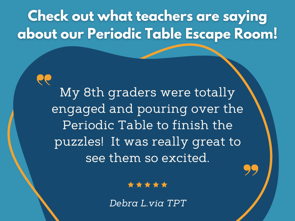 Periodic Table Escape Room - 6th 7th 8th Grade Science Review Activity