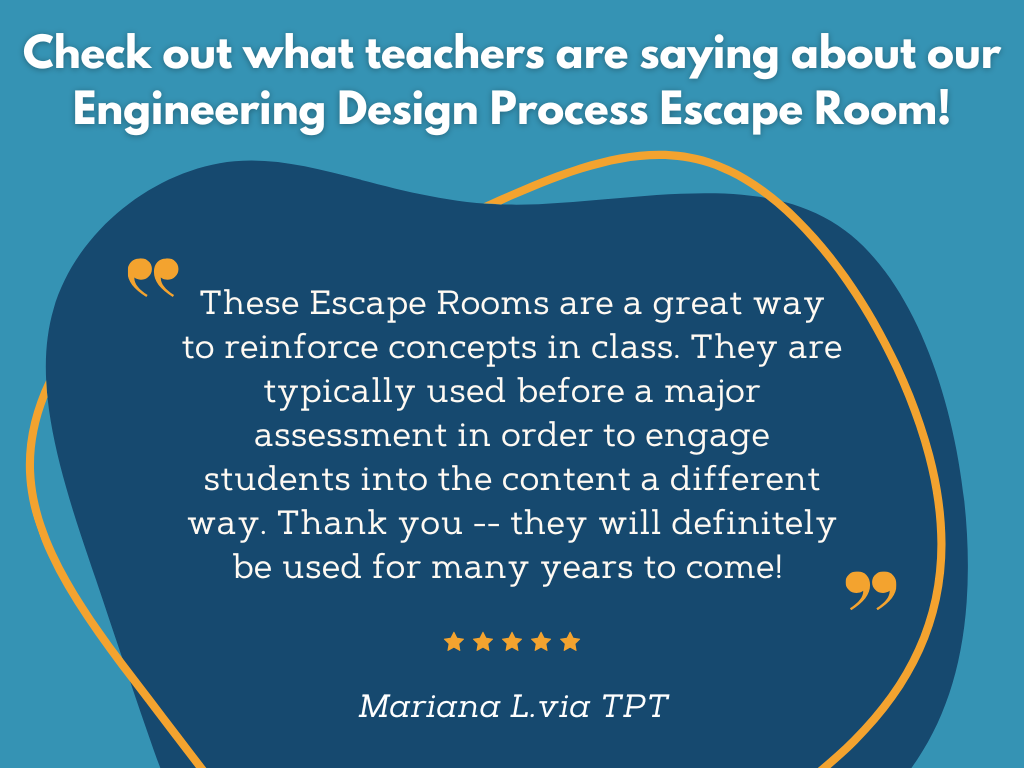 Engineering Design Process Escape Room - 6th 7th 8th Grade Science Activity