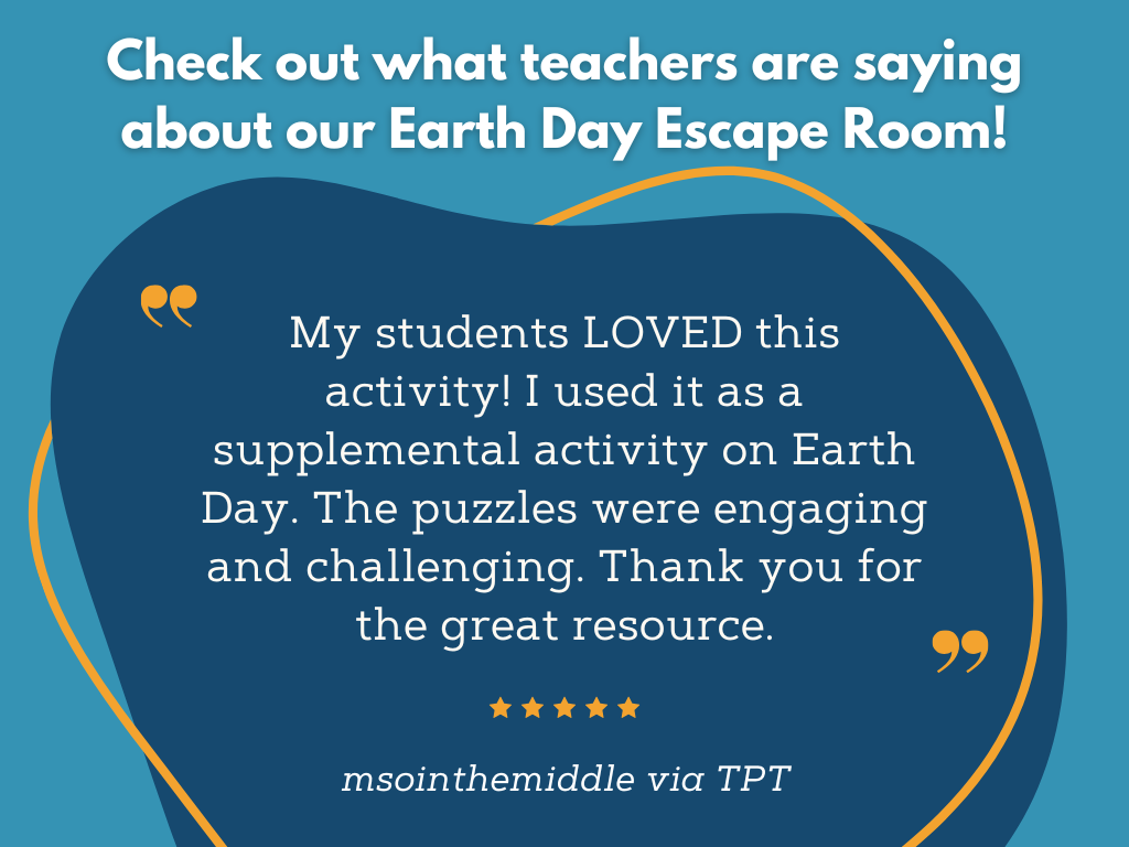 Earth Day Escape Room - 6th 7th 8th Grade Science Activity