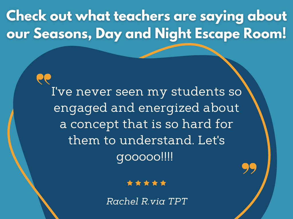 Seasons, Day & Night Escape Room - 6th 7th 8th Grade Science Review Activity