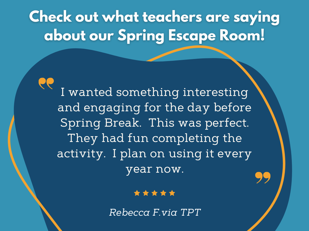 Spring Escape Room - Season 1 - 6th 7th 8th Grade Science Review Activity